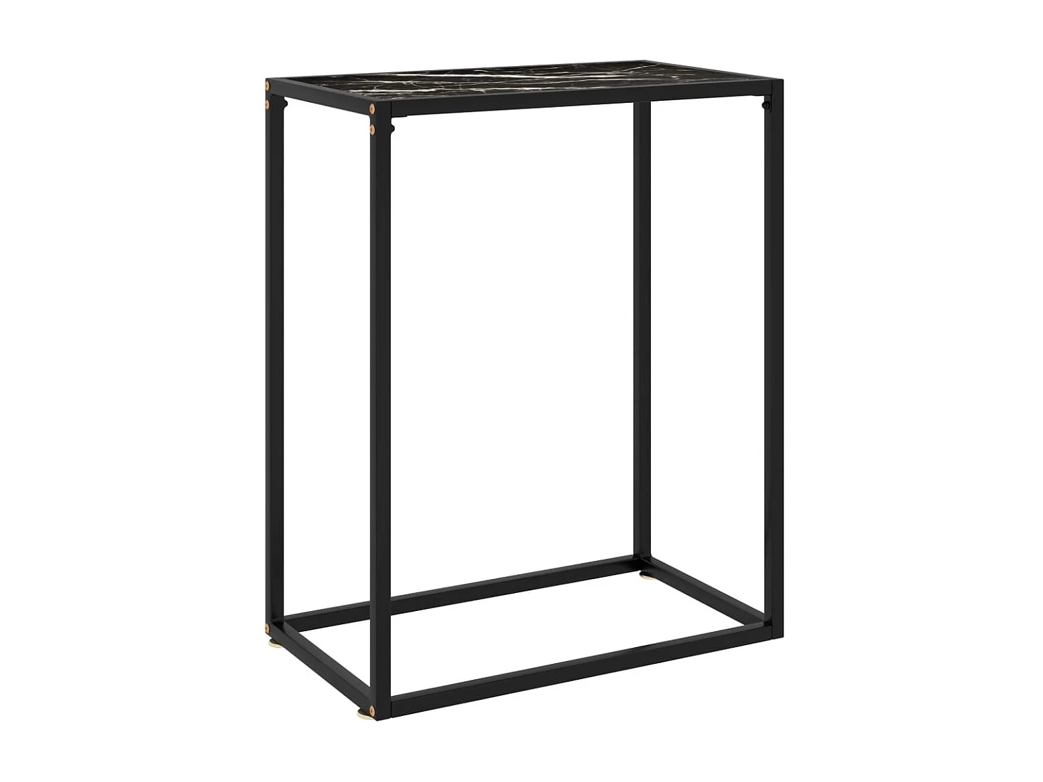 Table console Noir 60x35x75 Verre trempé 4