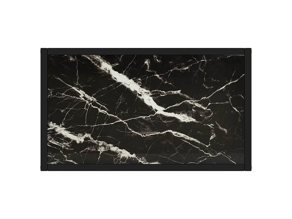 Table console Noir 60x35x75 Verre trempé 4