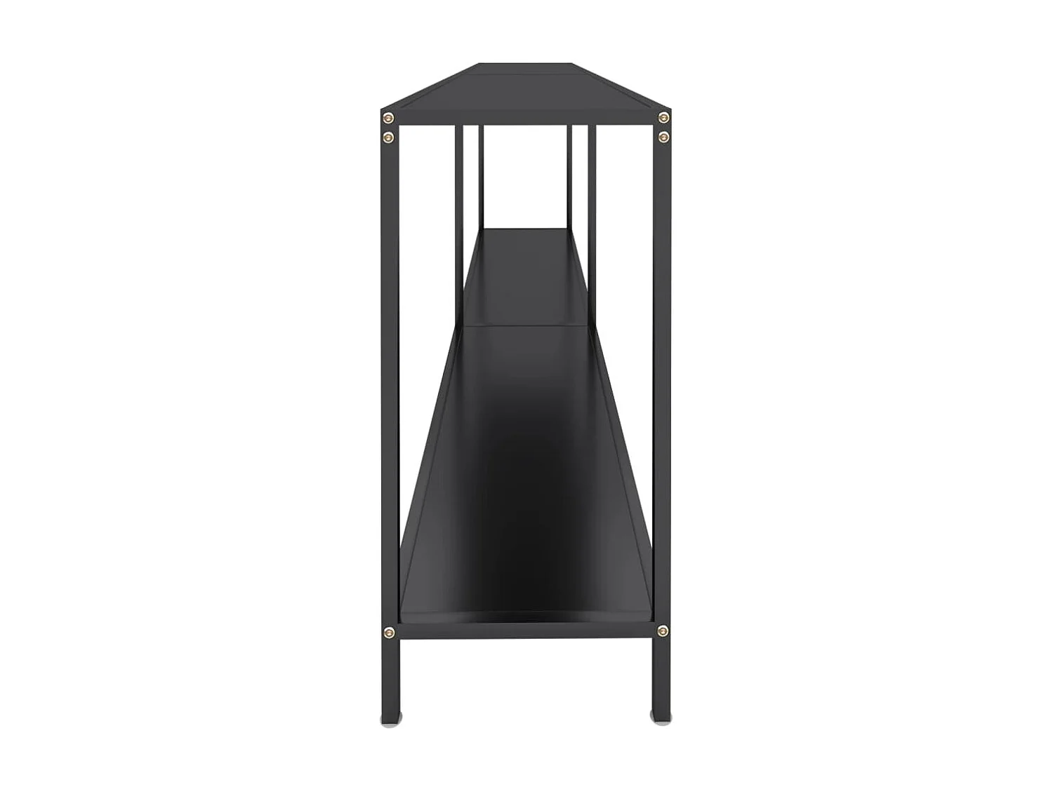 Table console Noir 200x35x75,5 Verre trempé 2