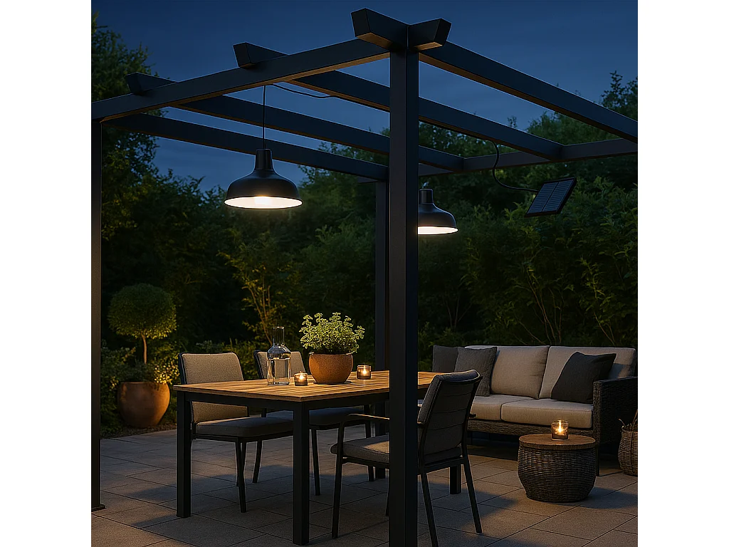 DOPPELTE SOLAR-PENDELLEUCHTE D18cm WAREN