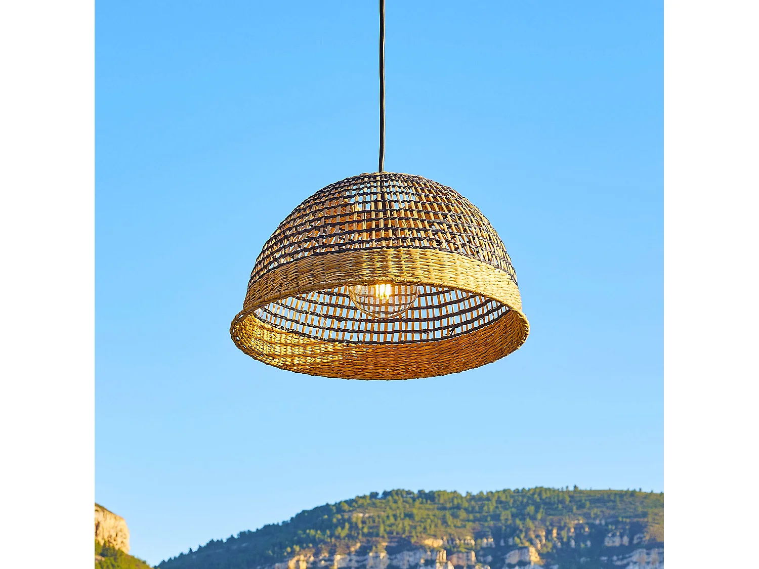 Suspension extérieur CESARE Beige Fibre naturelle D38CM