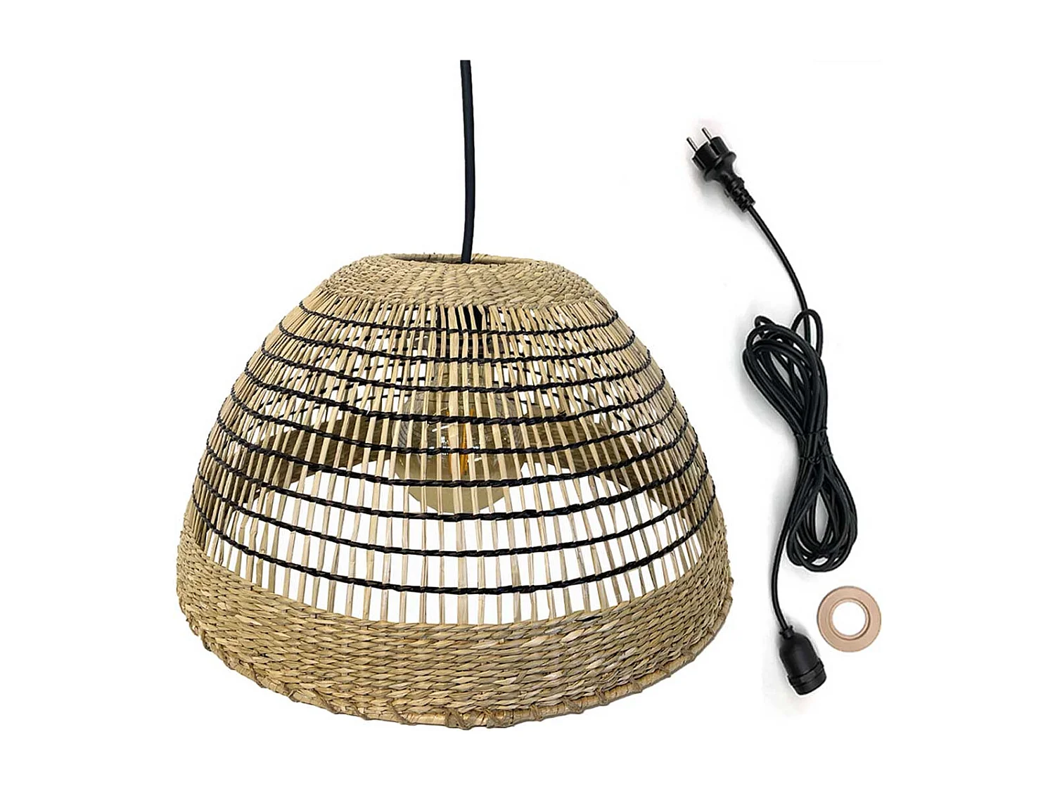 Suspension extérieur CESARE Beige Fibre naturelle D38CM