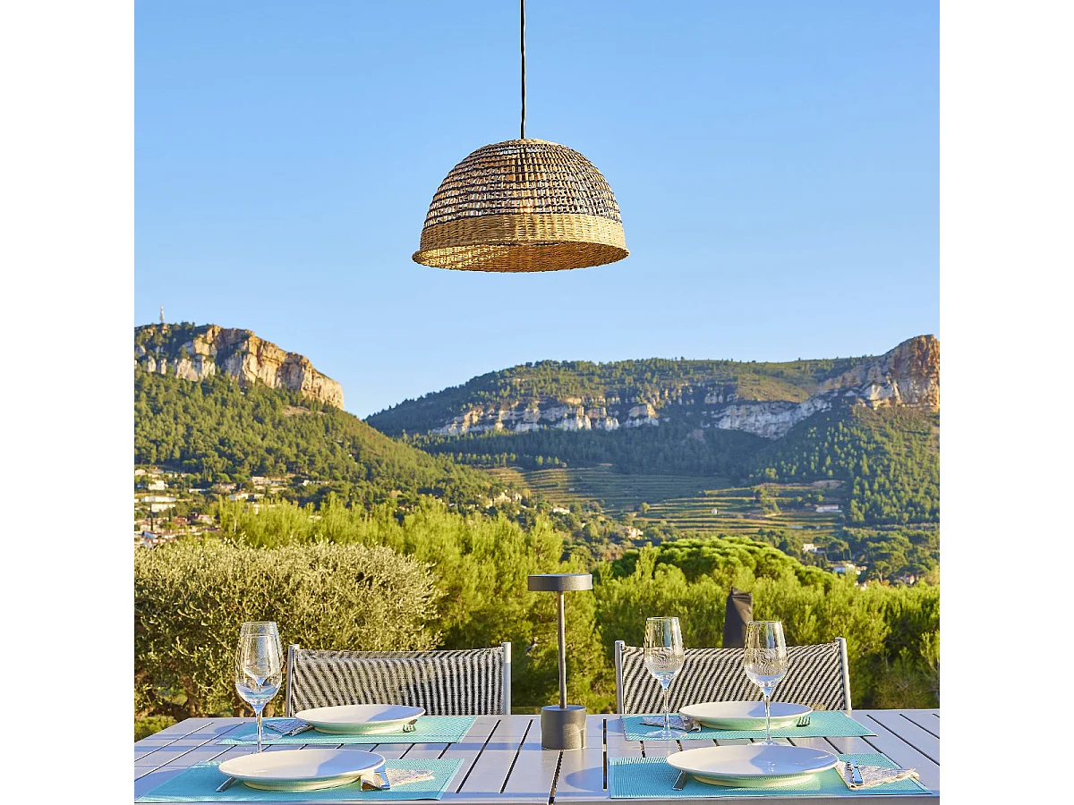 Suspension extérieur CESARE Beige Fibre naturelle D38CM