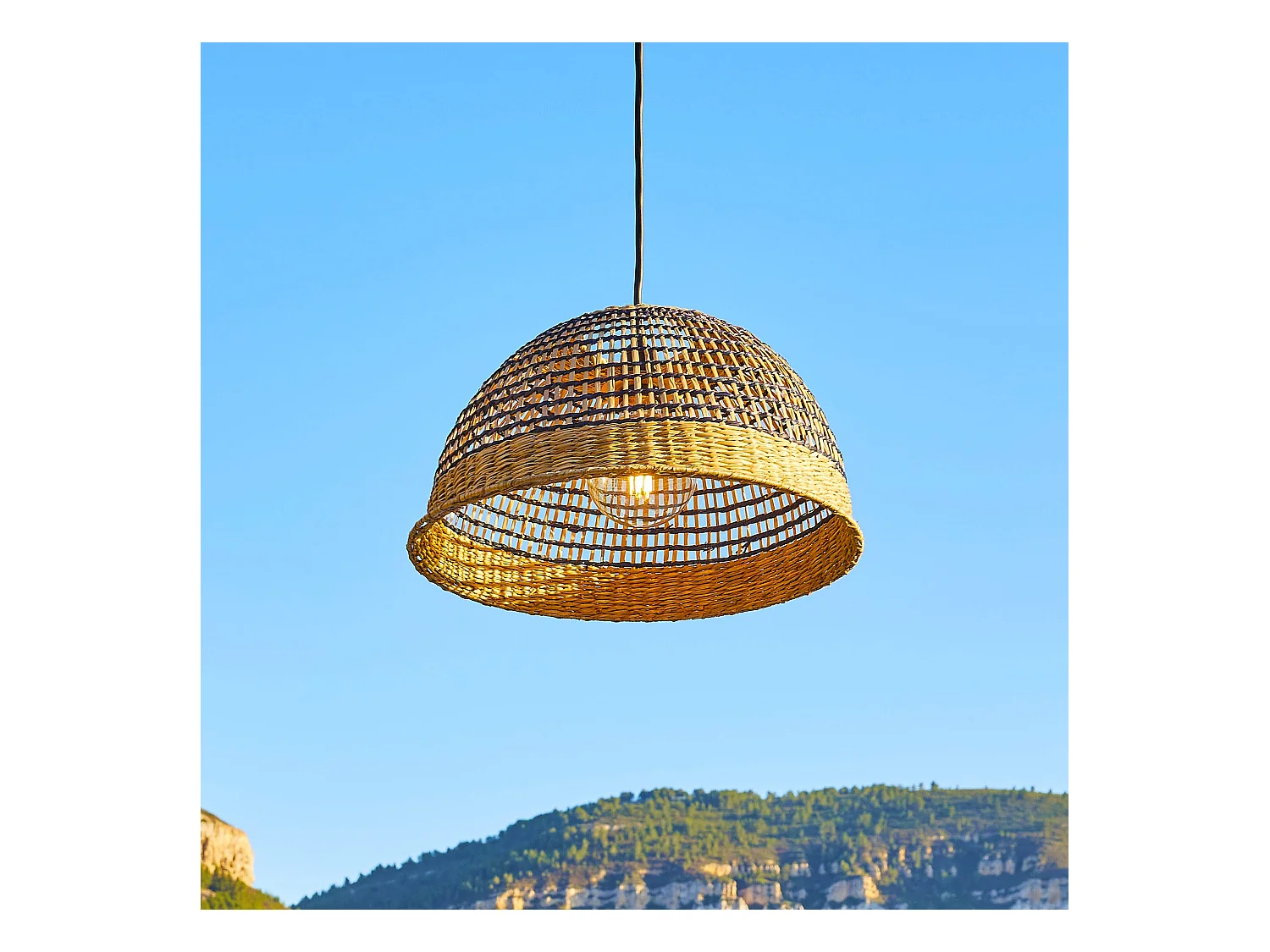 Suspension extérieur CESARE Beige Fibre naturelle D38CM