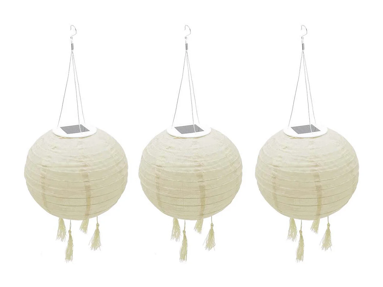 Set di 3 lanterne solari ∅30cm HIMALAYA