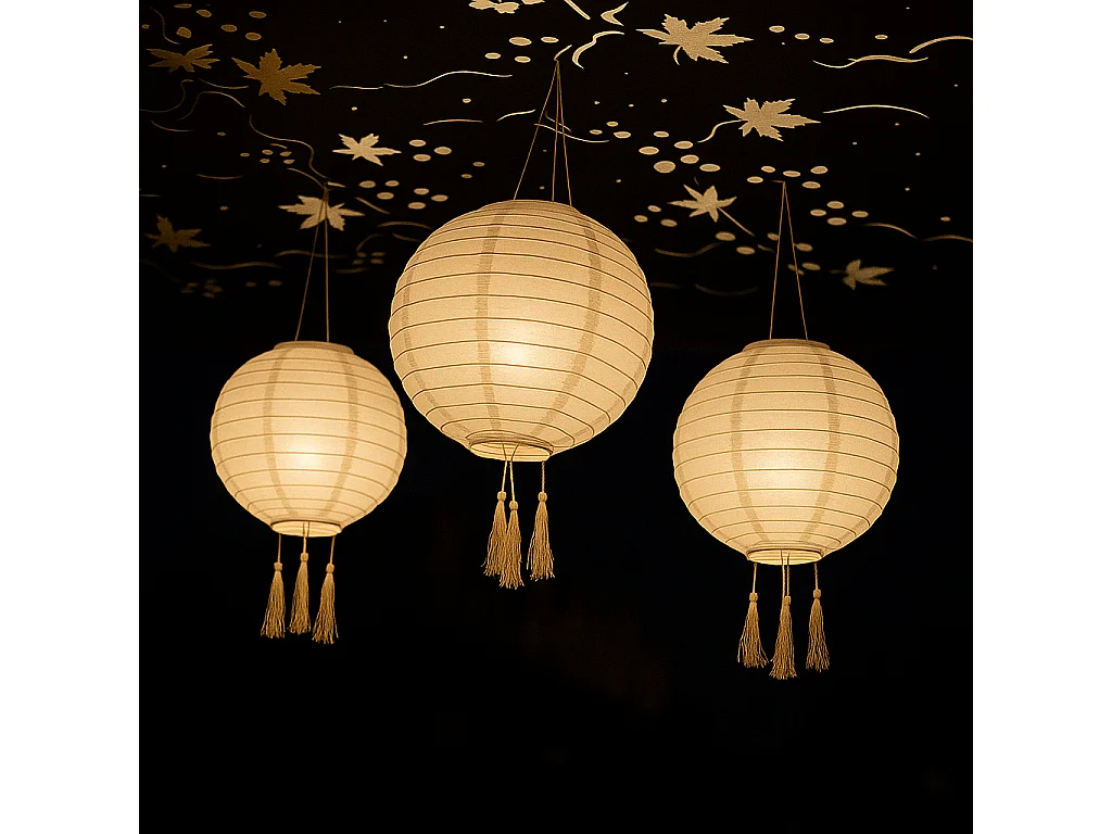 Set di 3 lanterne solari ∅30cm HIMALAYA