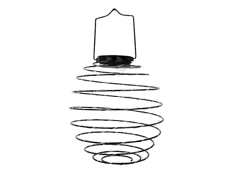 Suspension solaire spirale ORION Noir Acier H37cm