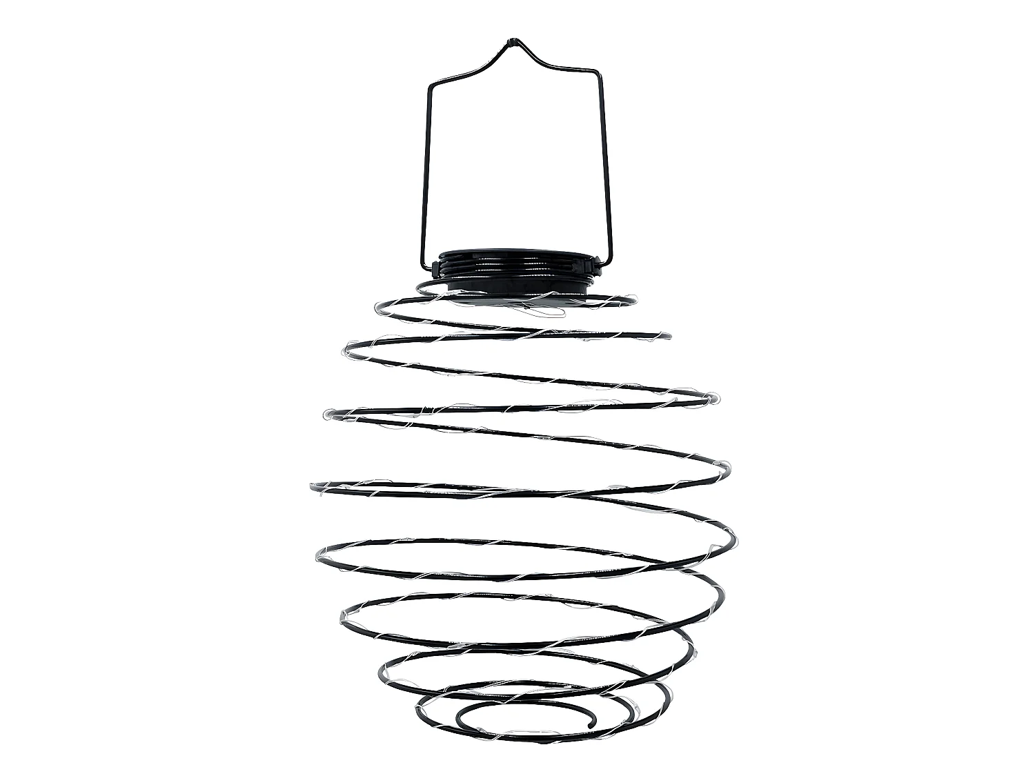 Suspension solaire spirale ORION Noir Acier H37cm