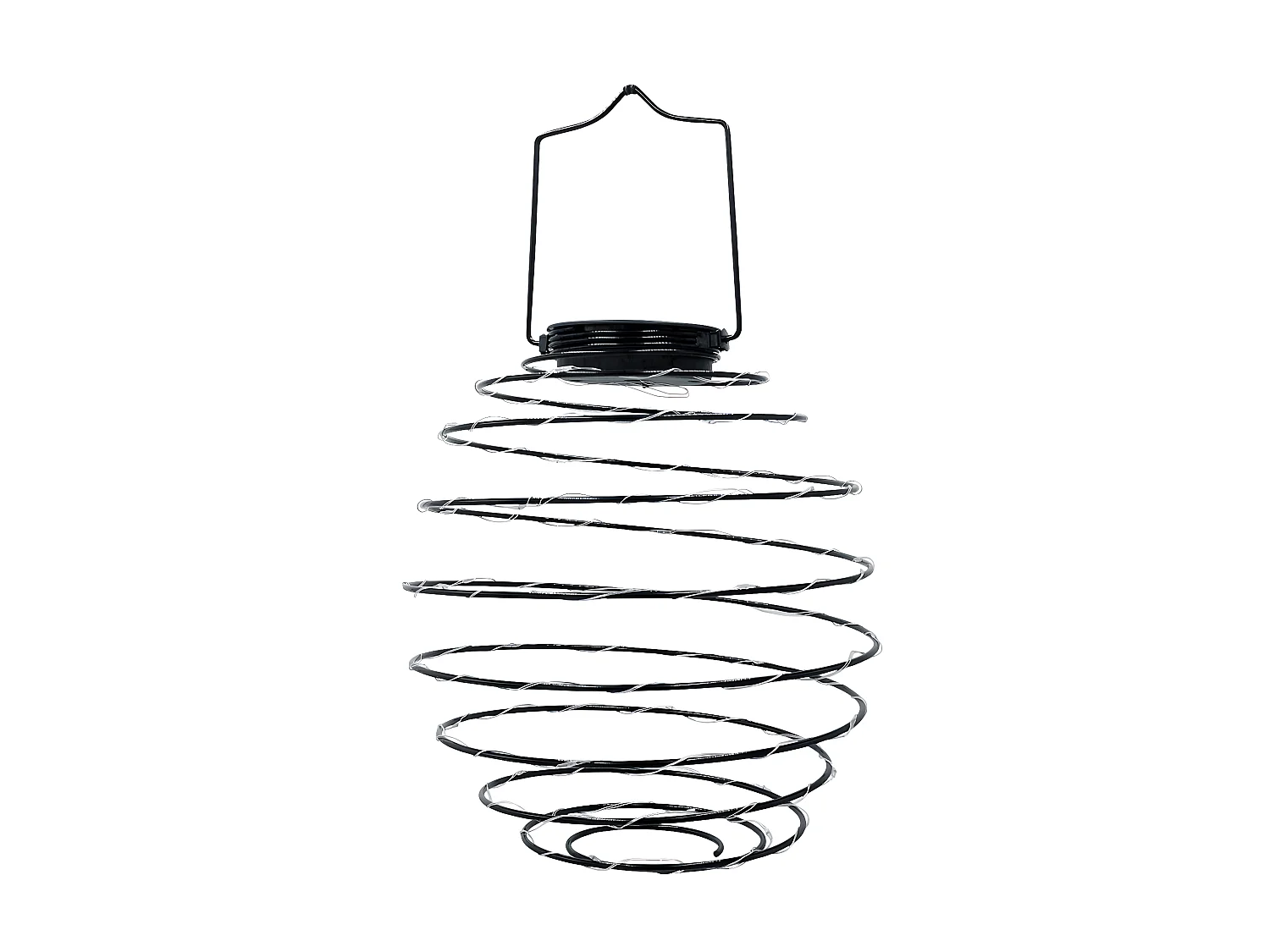 Suspension solaire spirale ORION Noir Acier H37cm