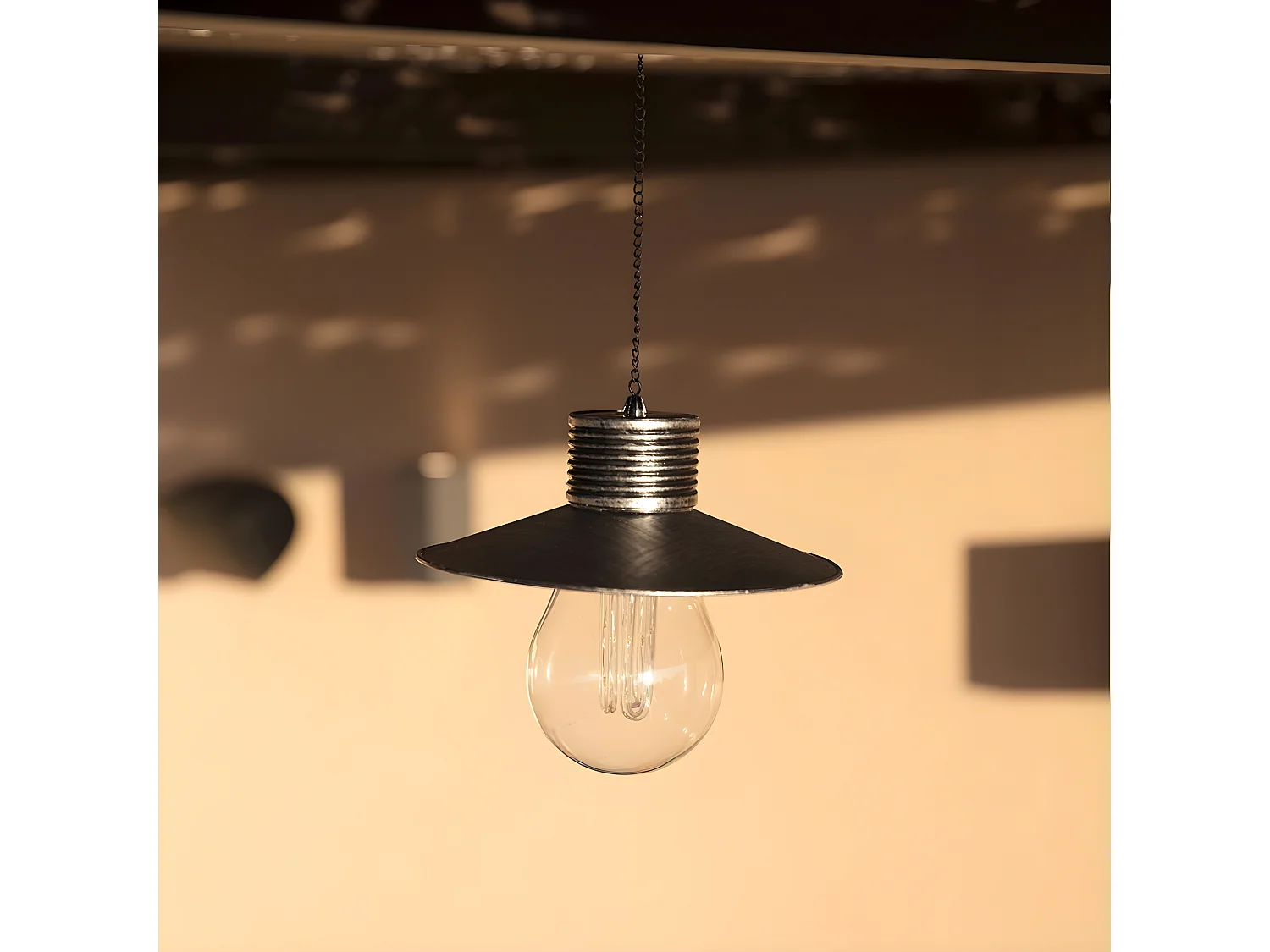 Lot de 2 suspensions solaires COVER Transparent Metal H40cm