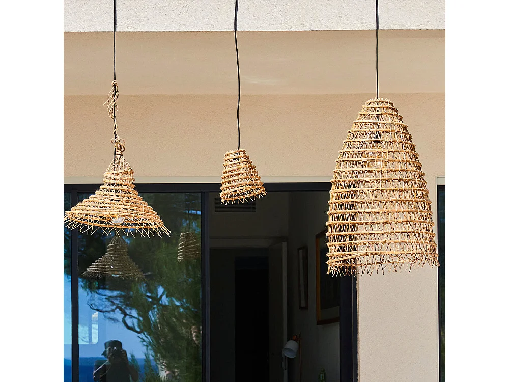 Suspension extérieur ZAKARI OUTDOOR CABLE Beige Fibre naturelle D28CM