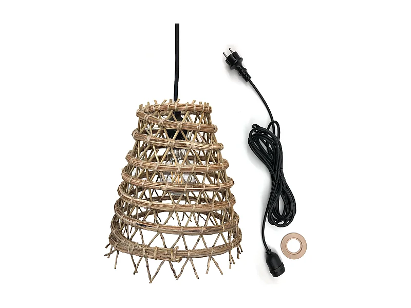 Suspension extérieur ZAKARI OUTDOOR CABLE Beige Fibre naturelle D28CM