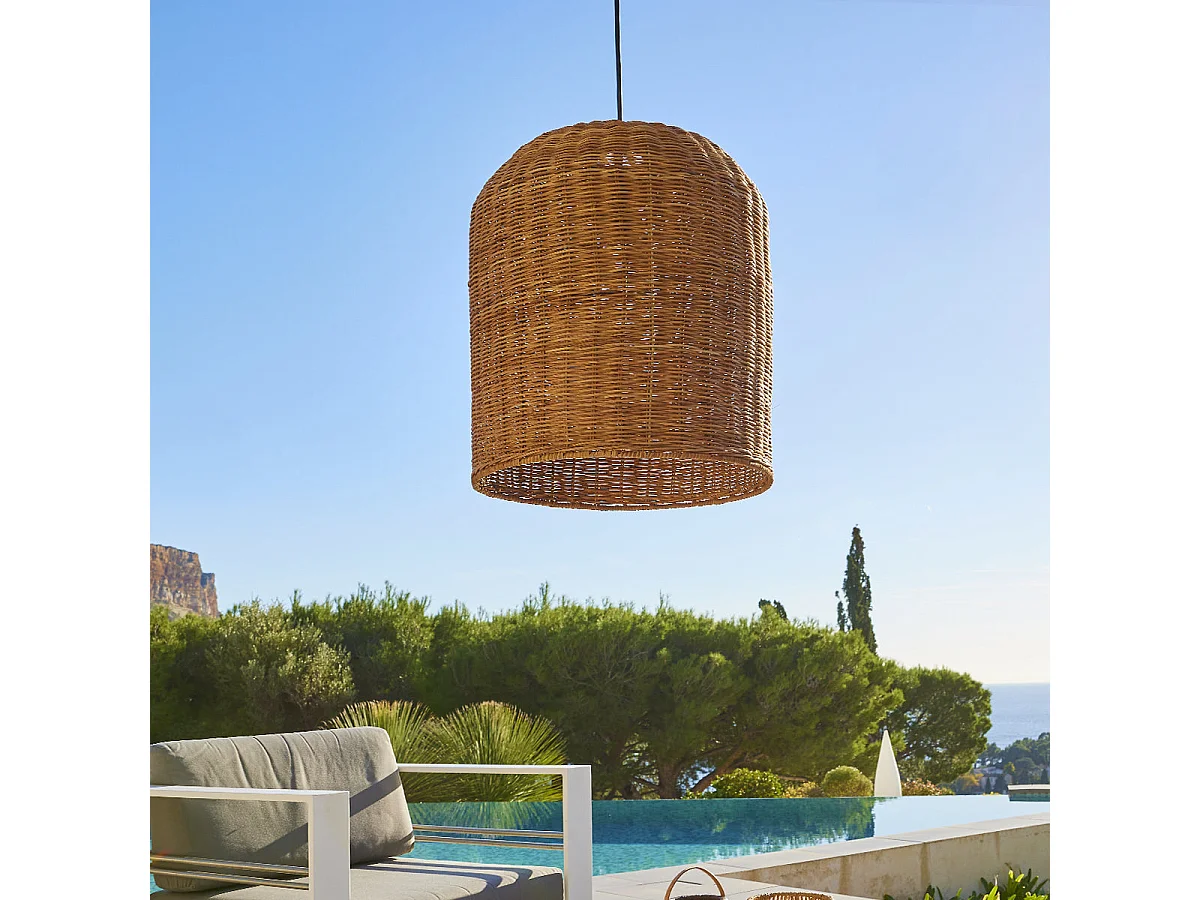Suspension extérieur GIACOMO Beige Rotin D40CM