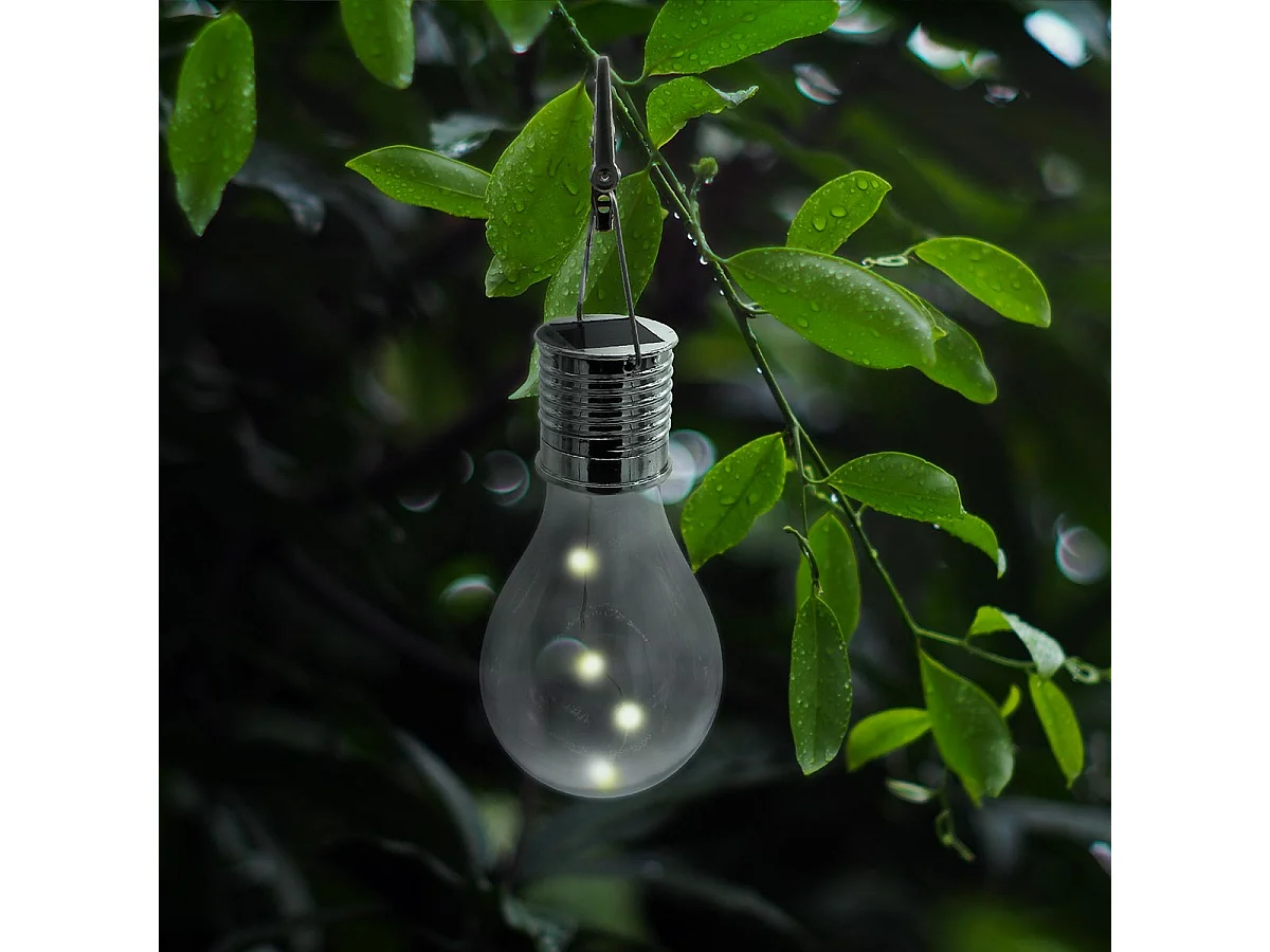 3 ampoules solaires micro LED 3x STAR EDISUN Transparent Verre H19cm