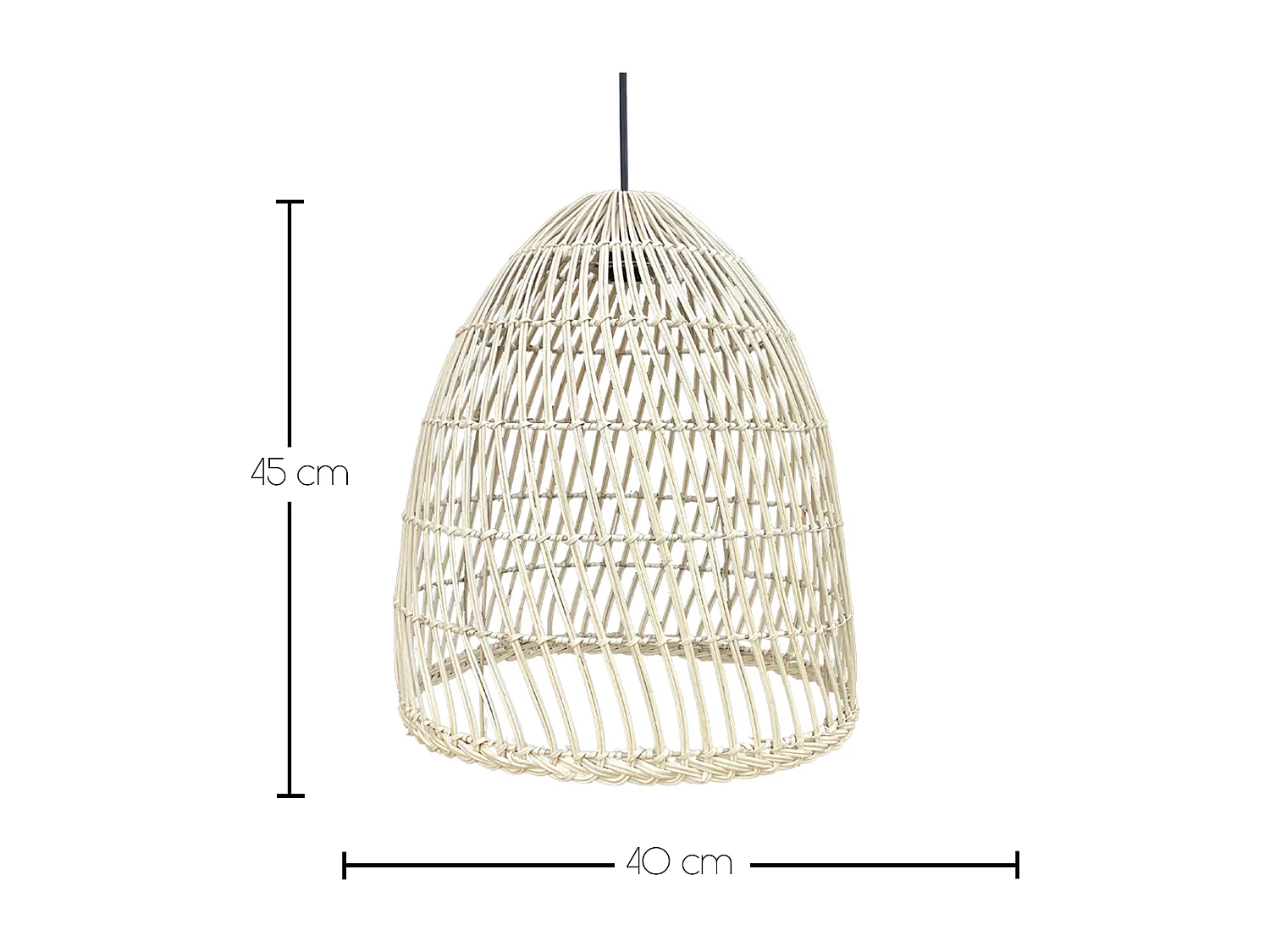 Suspension extérieur PAULO Beige Rotin D40CM