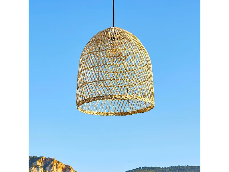 Suspension extérieur PAULO Beige Rotin D40CM