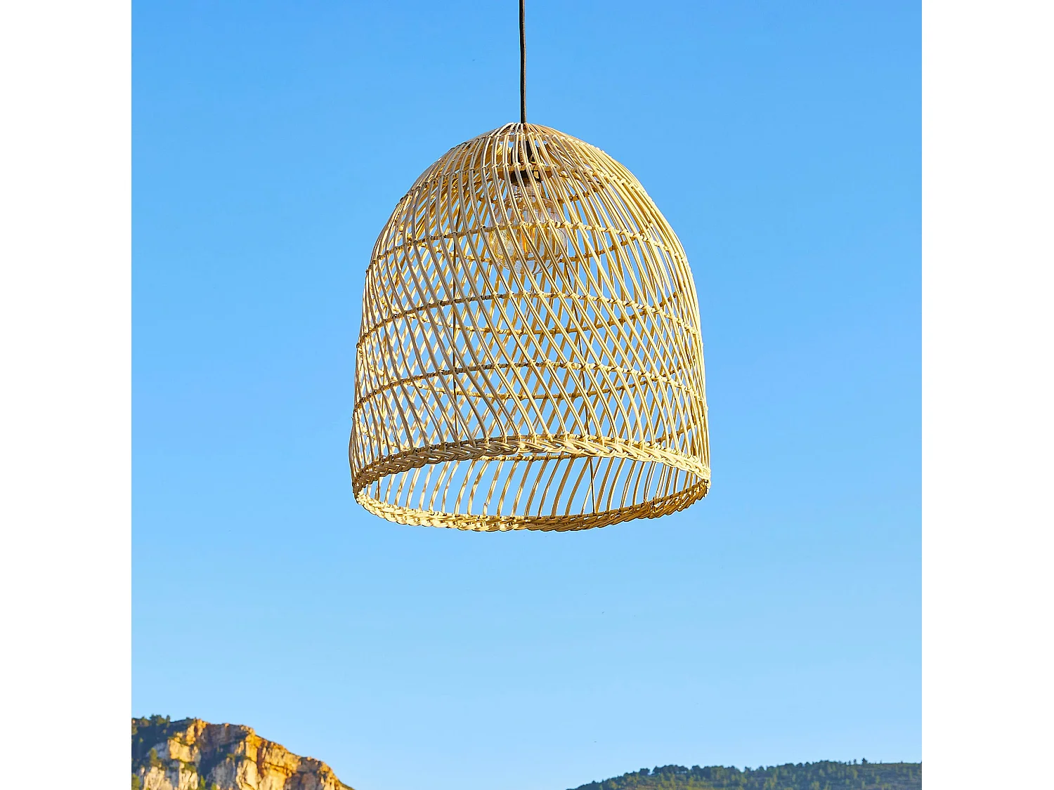 Abat jour naturel seul PAULO INDOOR H45cm