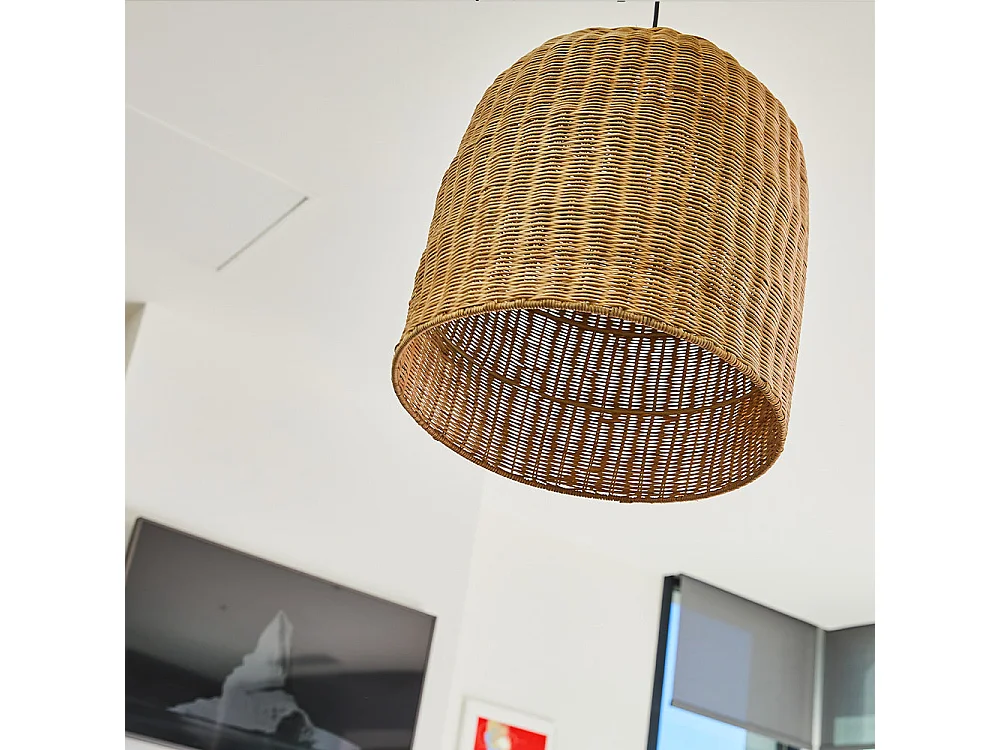 Abat jour int/ext GIACOMO Beige Rotin D40CM