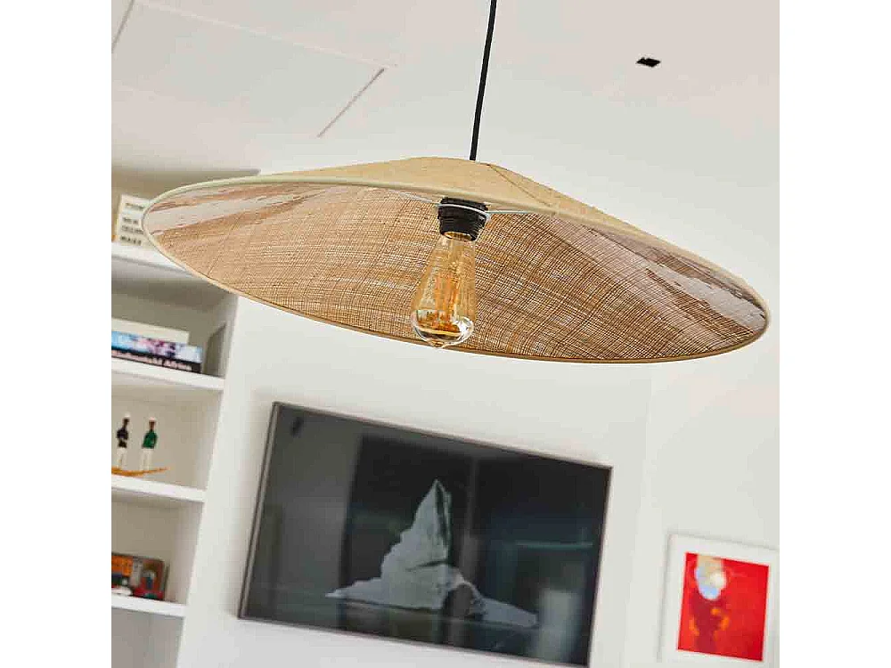 Abat-jour intérieur HELENA Beige Fibre naturelle D60CM