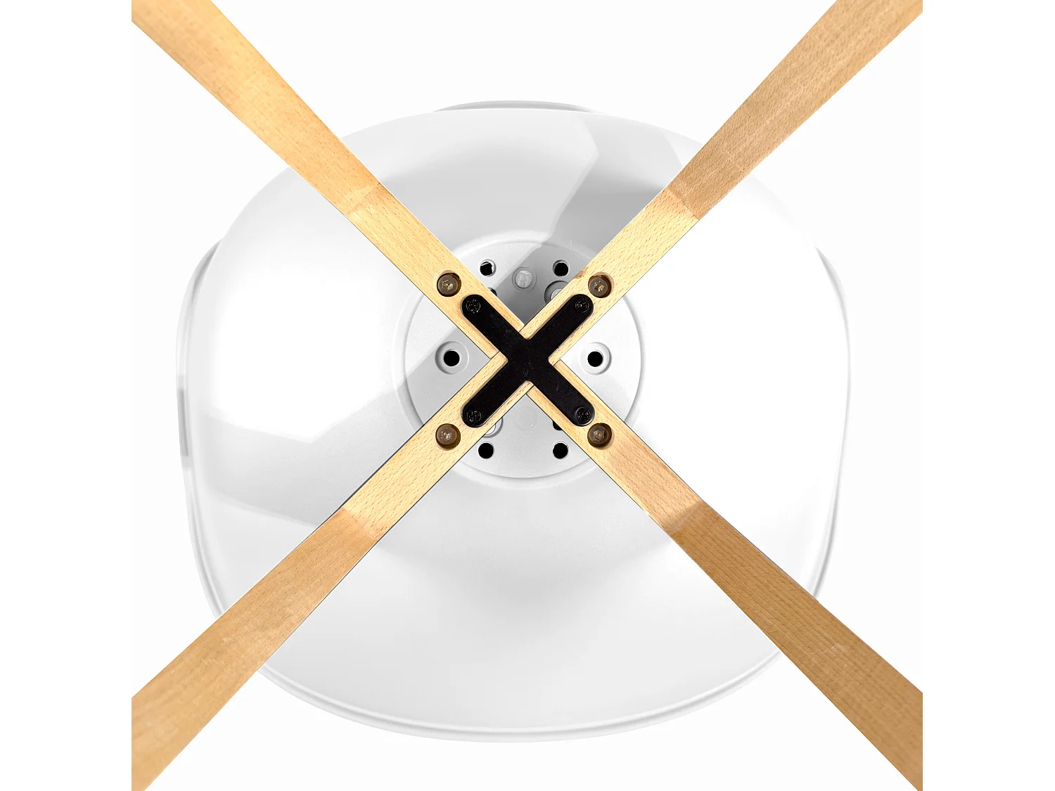 Lot 2 chaises scandinaves large siège coussin simili cuir pieds bois hêtre clair LAO (blanc gris)