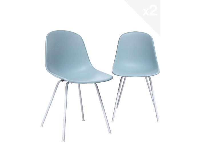 Lot de 2 chaises de Cuisine Design Supa (Bleu)
