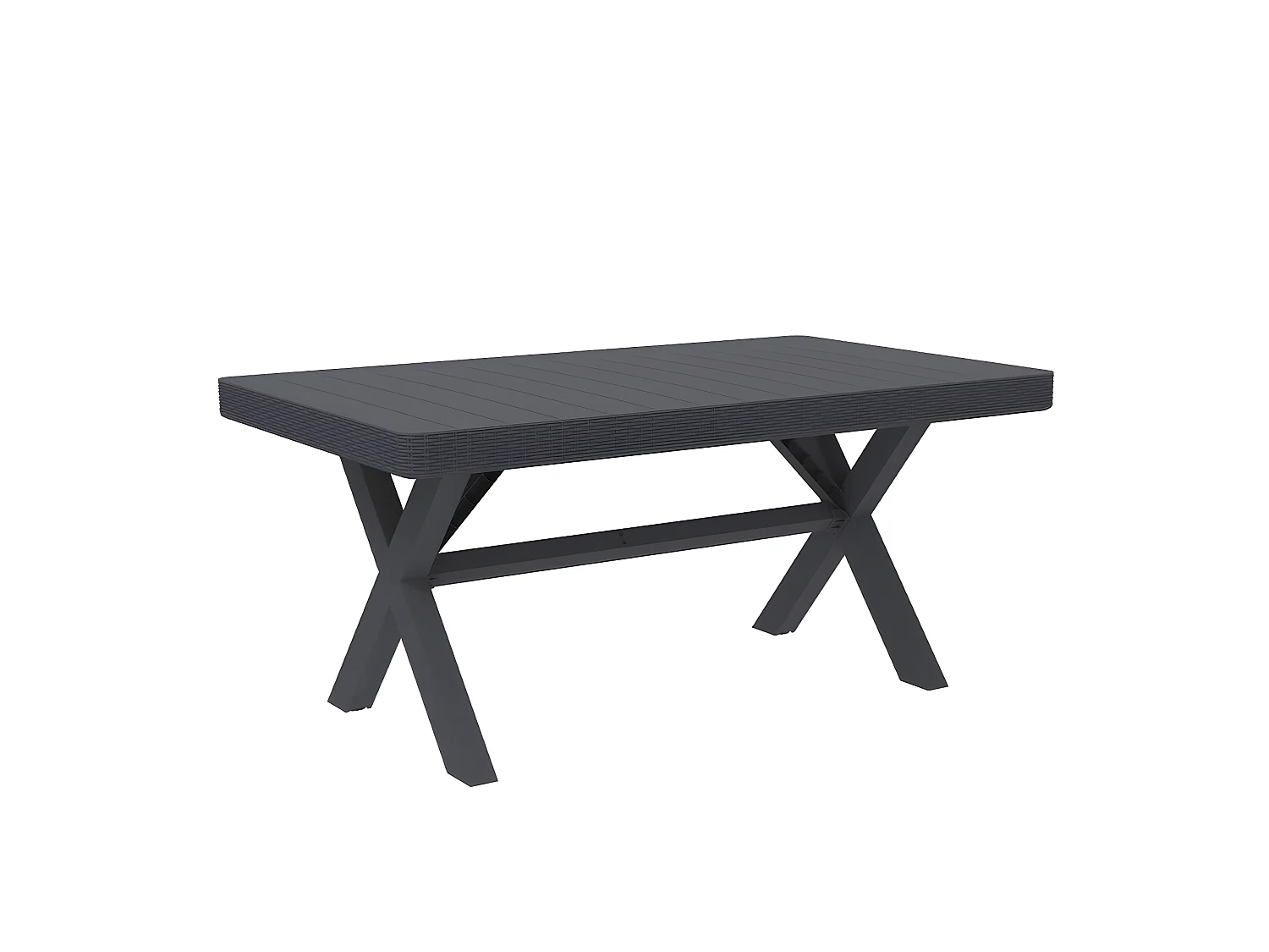 Table de jardin 6 places BELIZE Gris Résine 168 x 98 cm