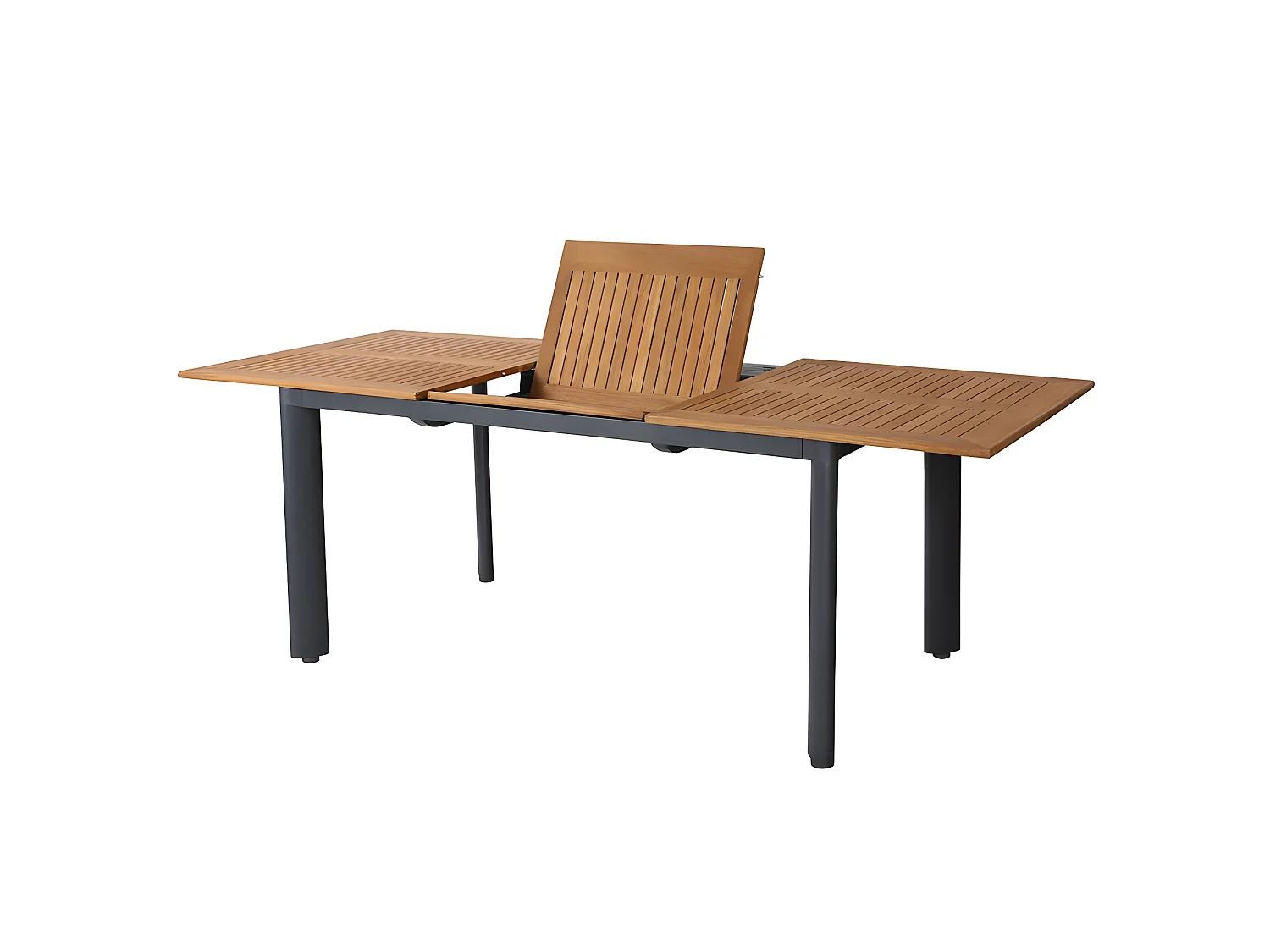 Table de jardin extensible BRASILIA Gris Aluminium 152/210 x 90 x 74,5CM