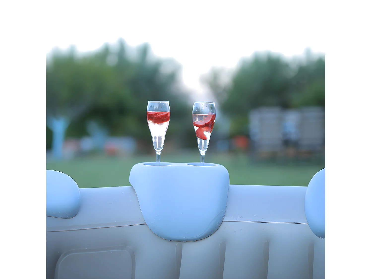 Set di 2 poggiatesta e 1 portabicchieri per spa SPA