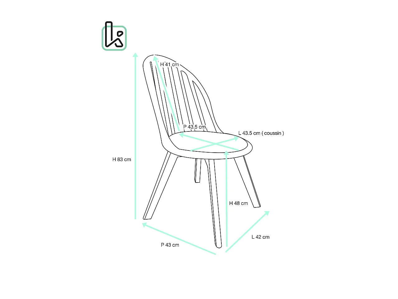 Juego de 2 sillas de bistró con diseño escandinavo. Asiento con cojín de cuero sintético acolchado, patas de madera de haya clara BOLD (blanco y gris)