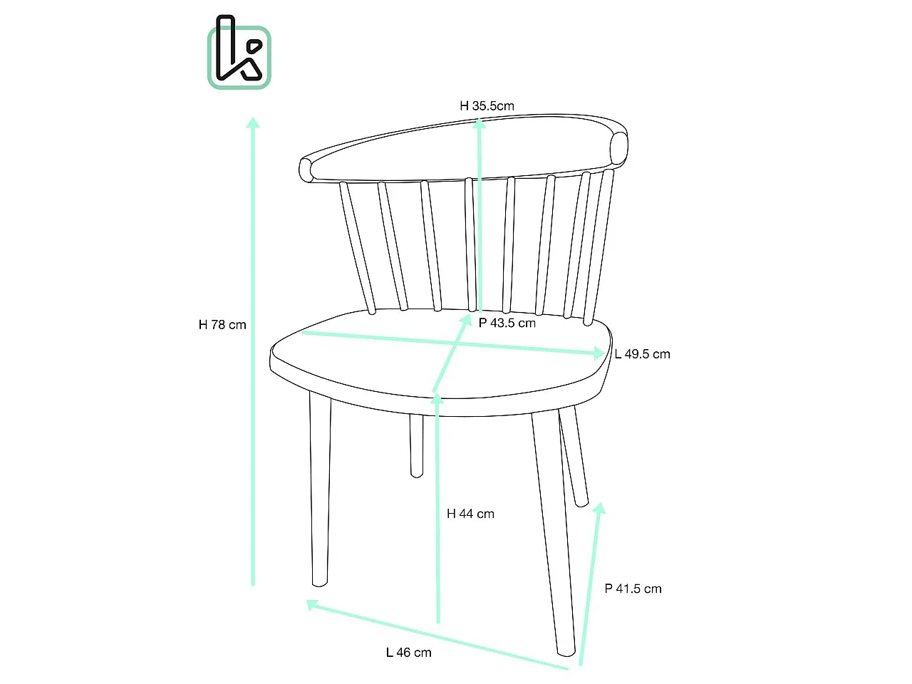 Lot 2 chaises de cuisine plastique à barreaux style windsor - western DIA (Blanc)