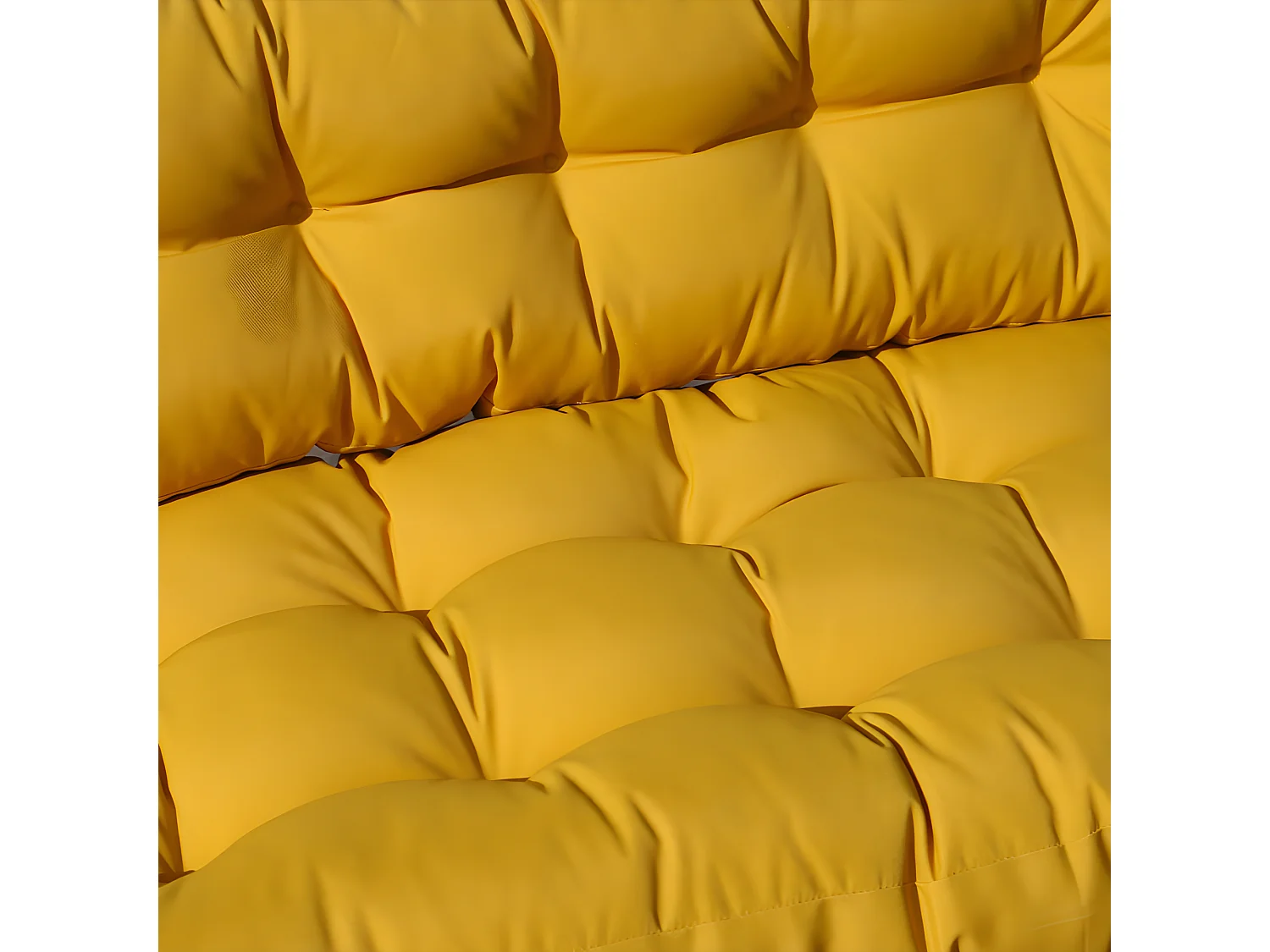 Set 2 coussins d'extérieur haute densité pour palette RIOU Moutarde