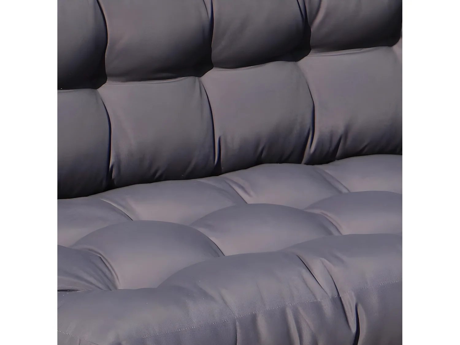 Set 2 coussins d'extérieur haute densité pour palette RIOU Gris anthracite