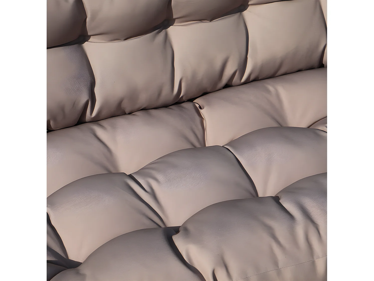 Set 2 coussins d'extérieur haute densité pour palette RIOU Taupe