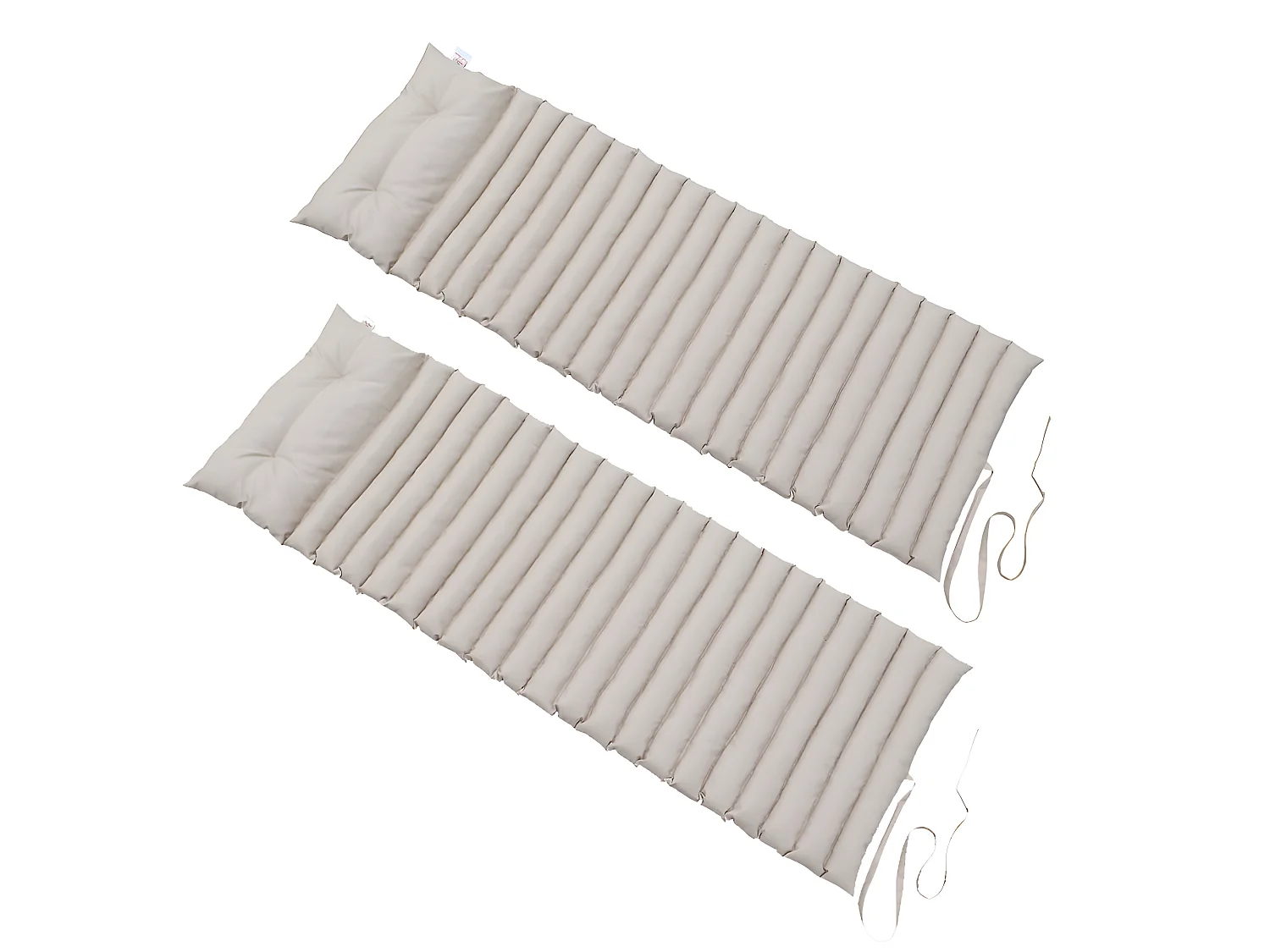 Lot de 2 matelas bain de soleil SORMIOU Taupe Polyester 180x60CM