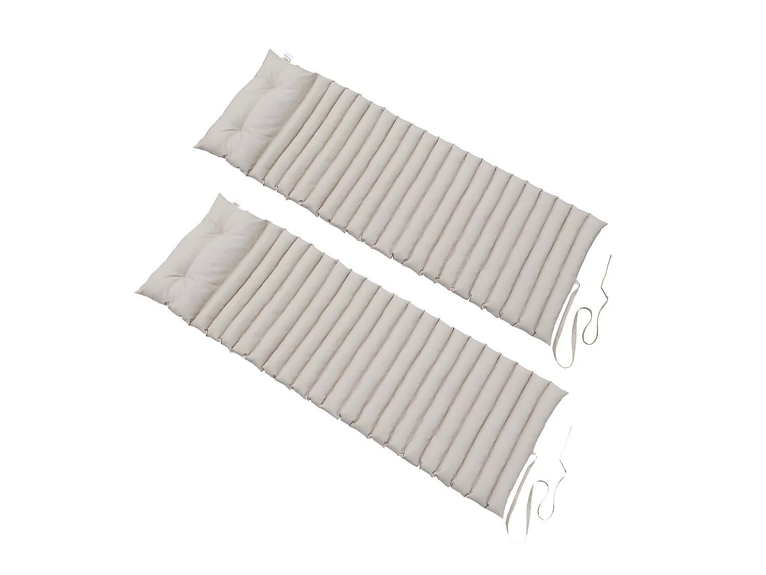 Lot de 2 matelas bain de soleil SORMIOU Taupe Polyester 180x60CM