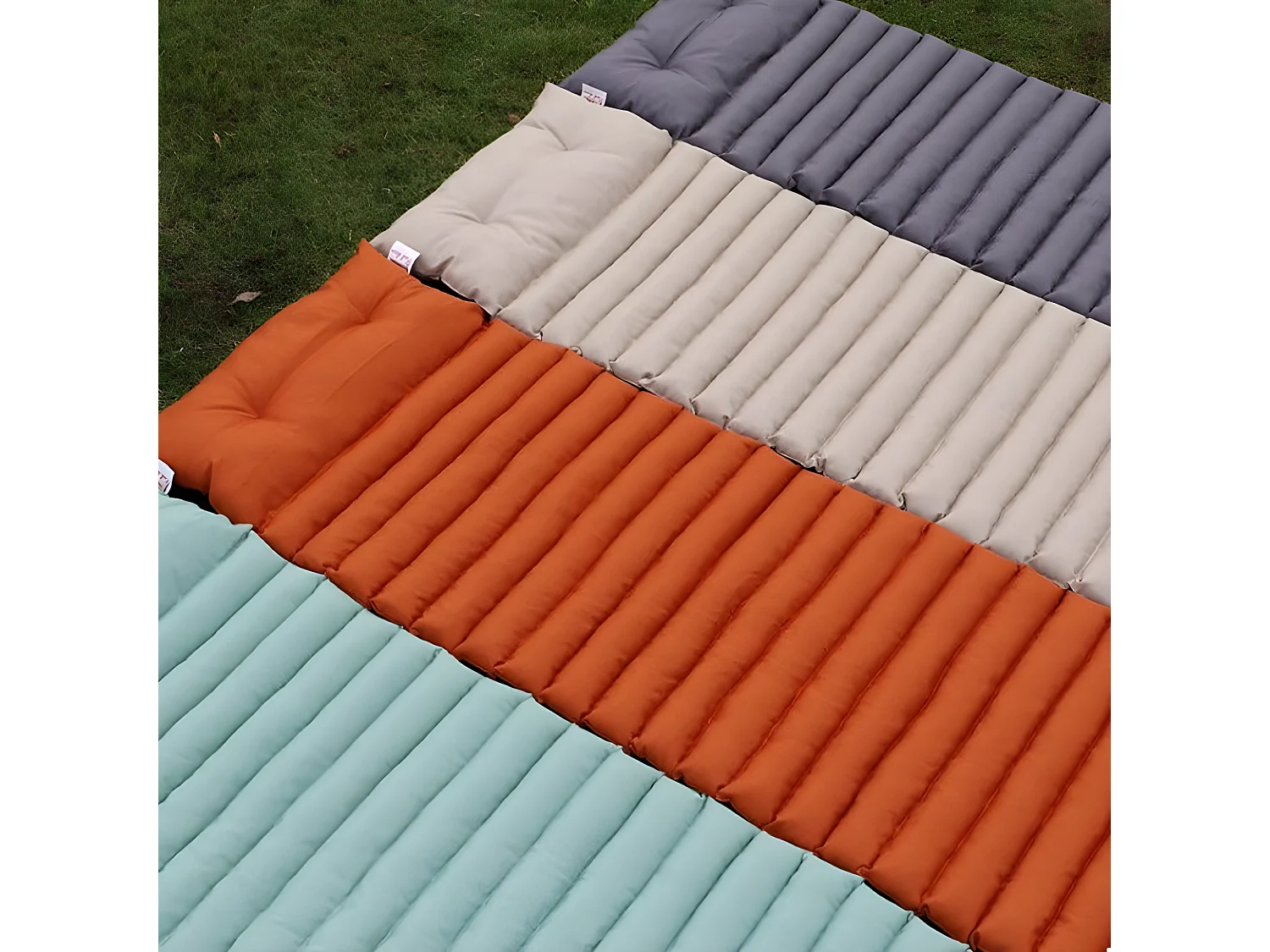 Lot de 2 matelas bain de soleil SORMIOU Gris Polyester 180x60CM
