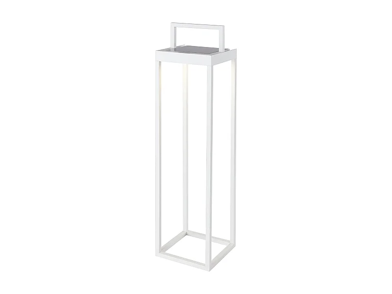 Lanterne solaire chic HYDRA Blanc Aluminium H50cm