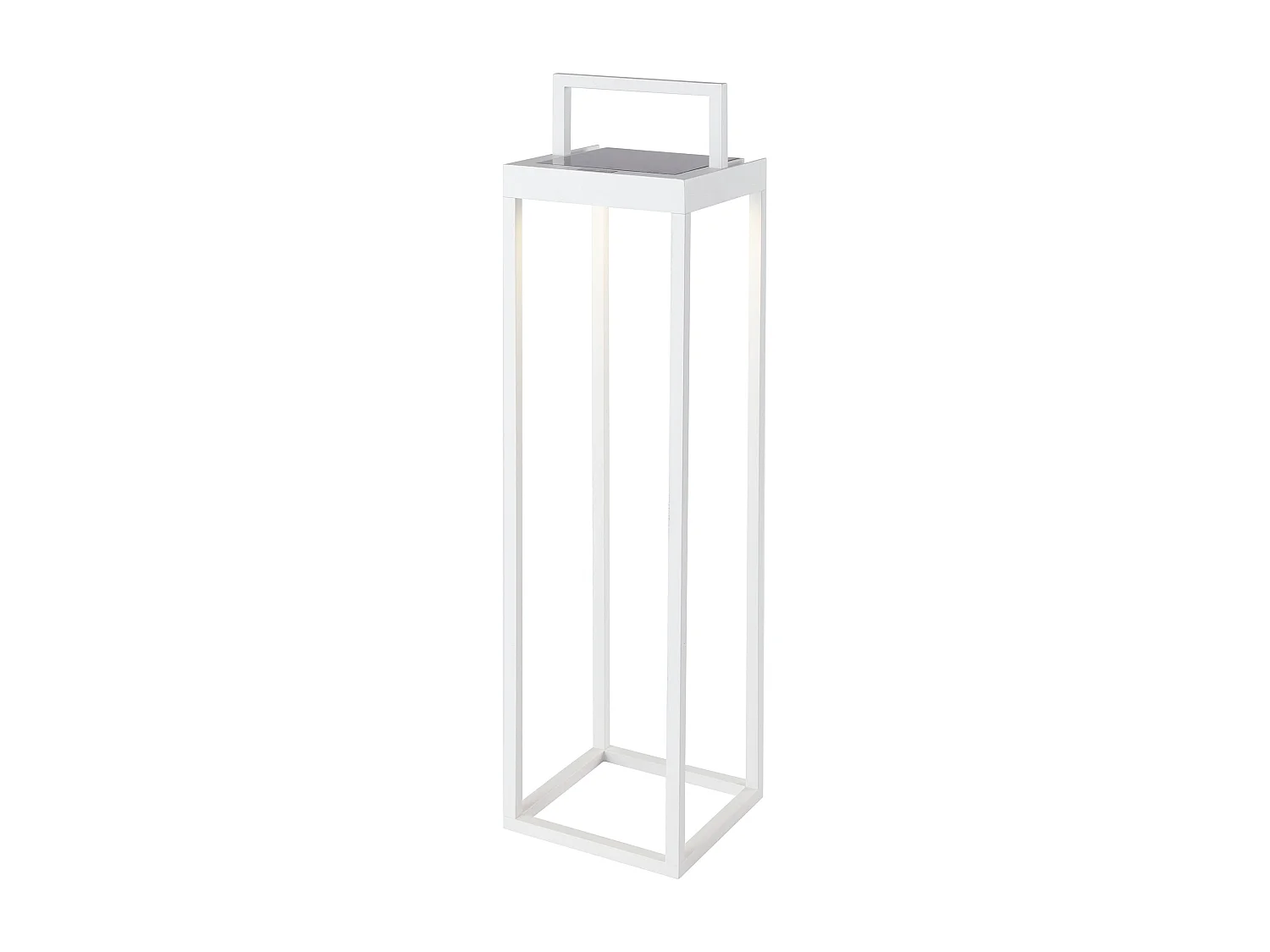Lanterne solaire chic HYDRA Blanc Aluminium H50cm