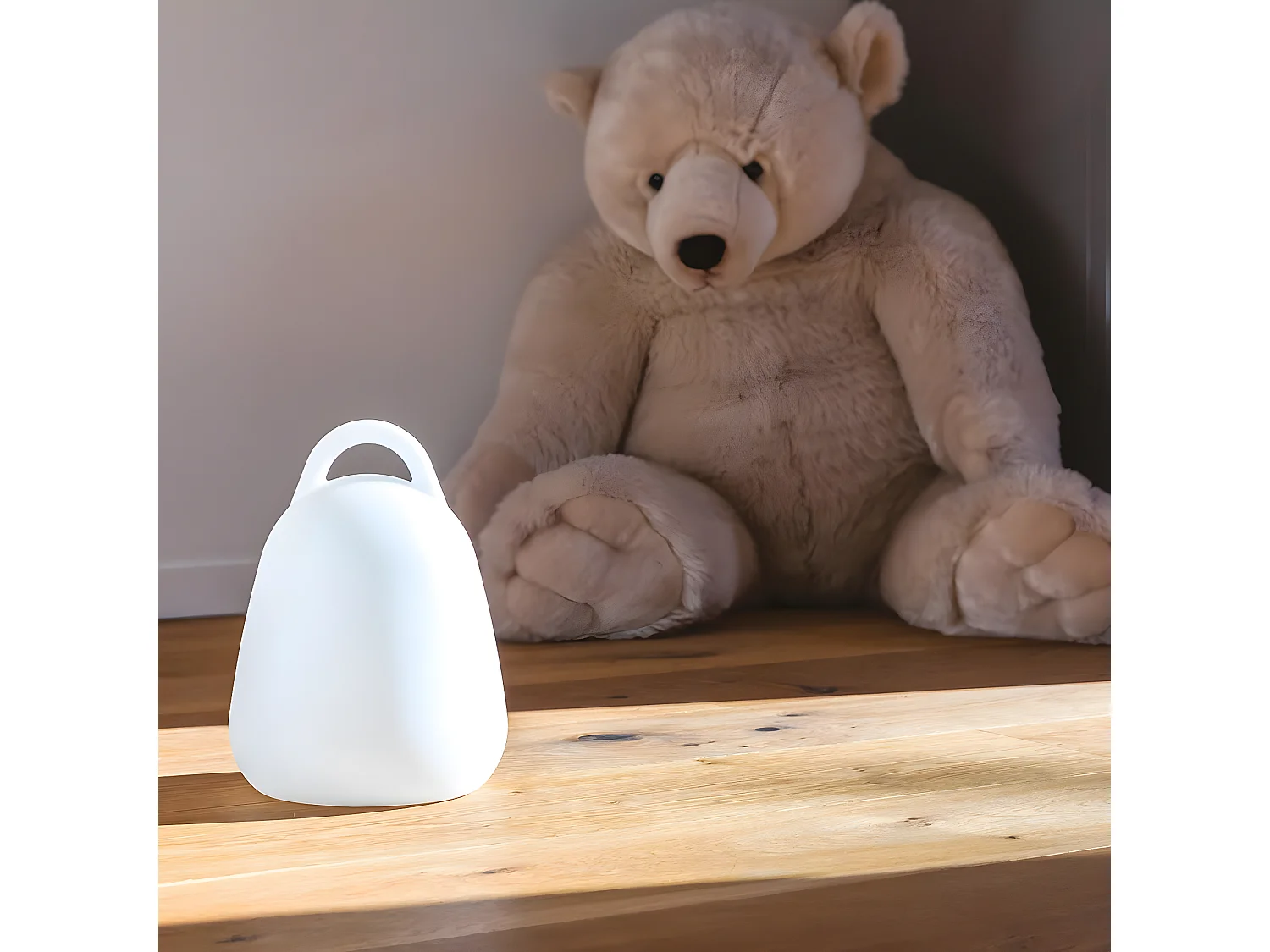 Lot 2 Baladeuses sans fil waterproof LED LIBERTY Blanc Polyéthylène 24X18CM