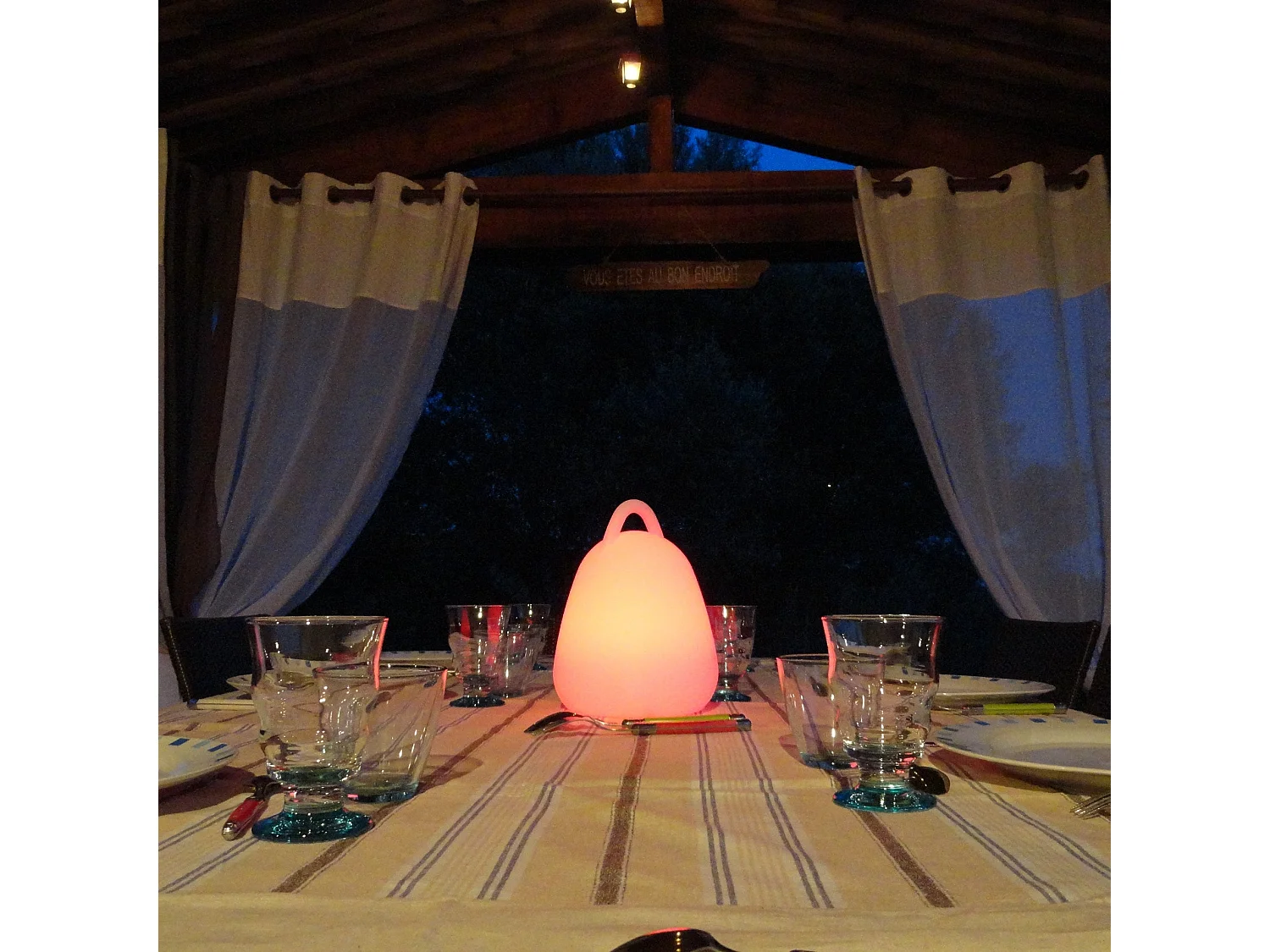 2 baladeuses sans fil flottante LIBERTY H24cm