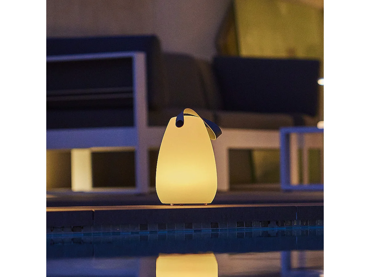 Lampe nomade LED LAURY Blanc Polyéthylène H28CM