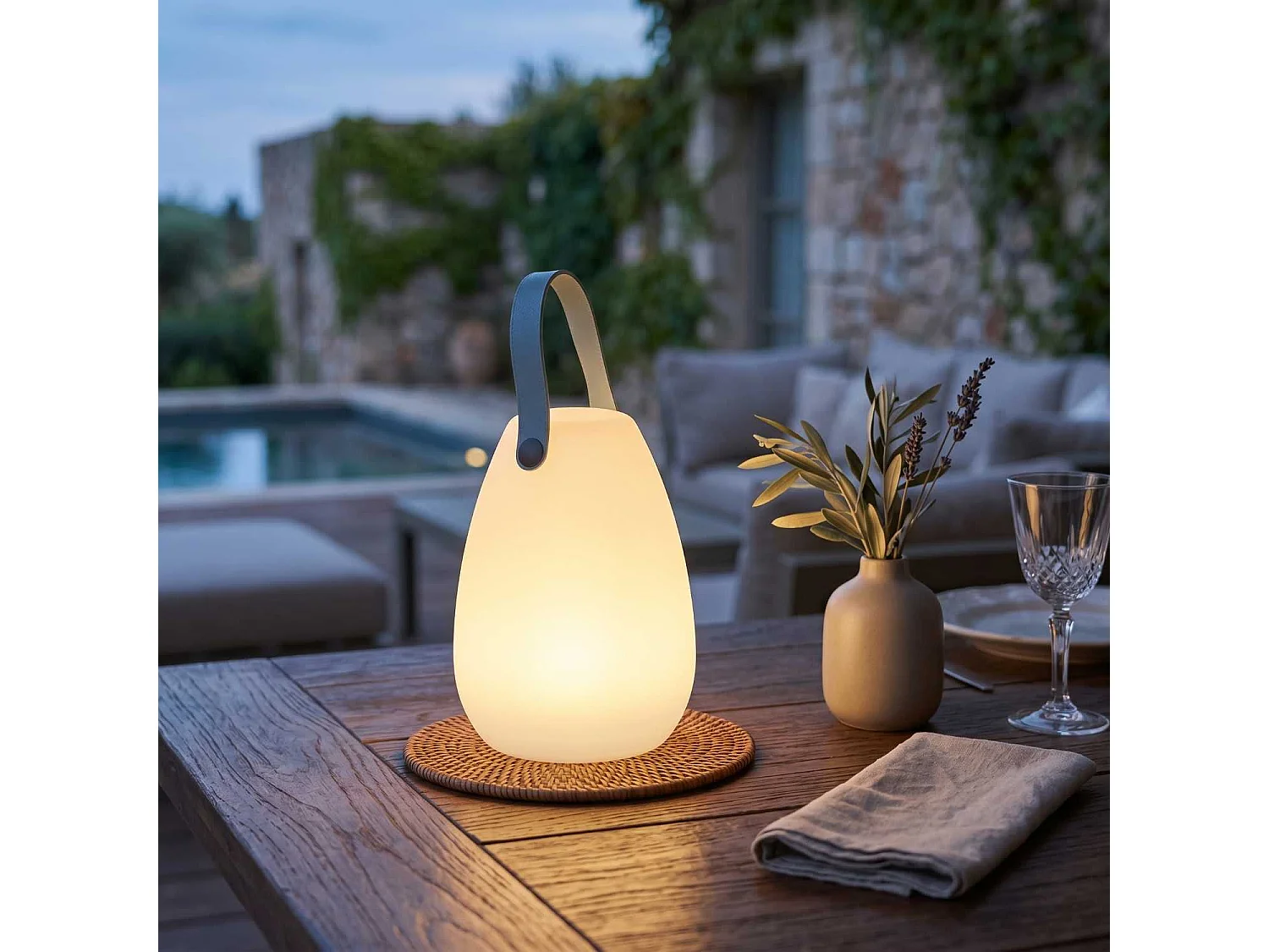 Draadloze draagbare lamp H28CM LAURY