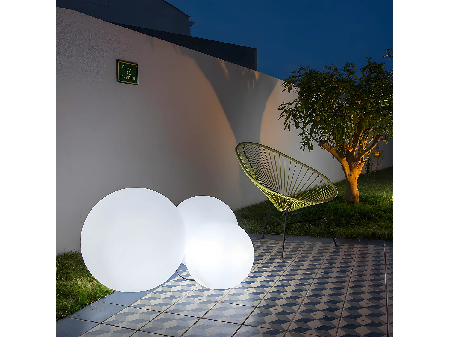 Bedrade lichtbol ∅40CM BOBBY