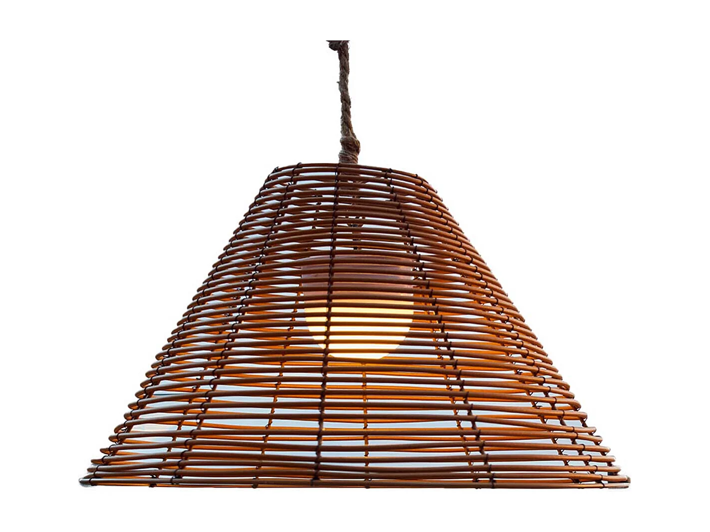 Suspension nomade FUJY Bois Poly rotin D40CM