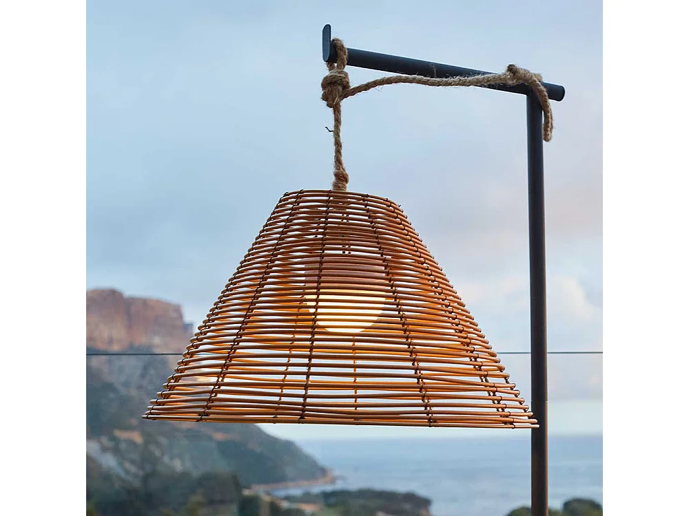 Suspension nomade FUJY Bois Poly rotin D40CM