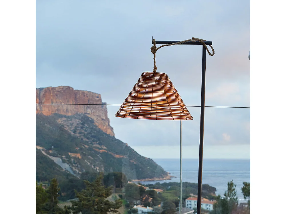 Suspension nomade FUJY Bois Poly rotin D40CM