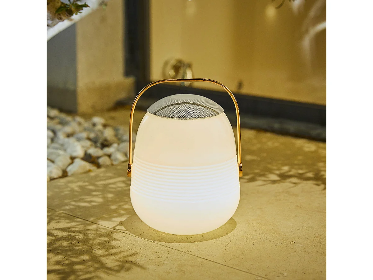 Lampe enceinte bluetooth multicolore BOB STATION H33cm