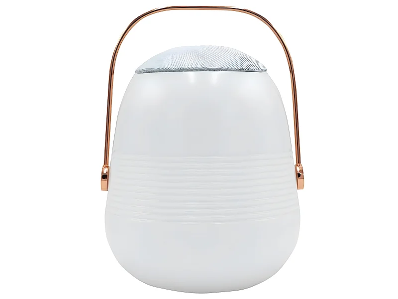Lampe enceinte bluetooth BOB STATION Blanc Cuivre 10W