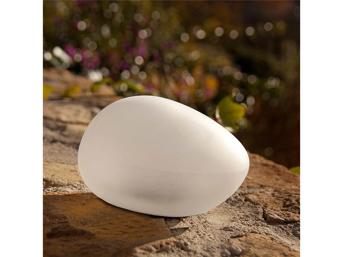 Décoration lumineuse solaire galet SOLENZARA D16cm