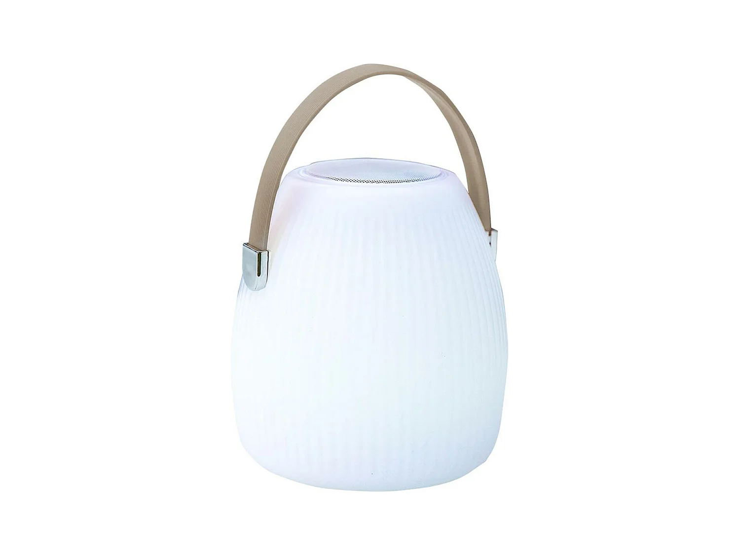 Lampe enceinte bluetooth sans fil MAY PLAY Beige Polyéthylène H23CM